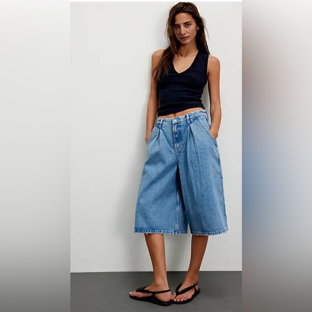 Free People CRVY Antonia Culotte Jeans. NWT. Find a reason